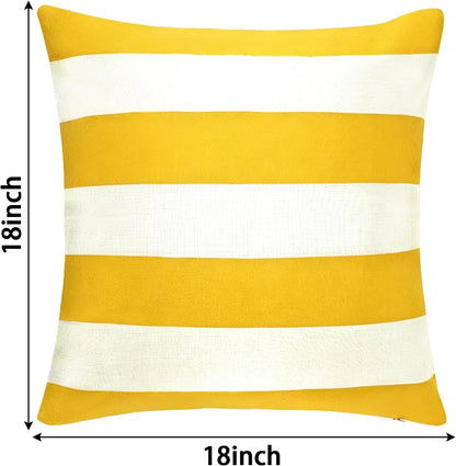 tiggell 2 Pack Outdoor Throw Pillows, Waterproof Throw Pillows with Inserts Decorative Square Pillows for Home Garden Patio Couch Balcony 18x18”