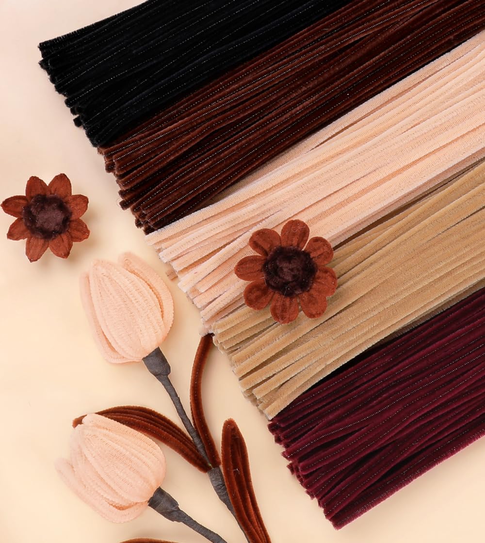 Pipe Cleaners, 200pcs Golden Yellow for Sunflowers, Flower Making Pipe Cleaners, Arts and Craft Supplies, Ideas for Art Project Activity.