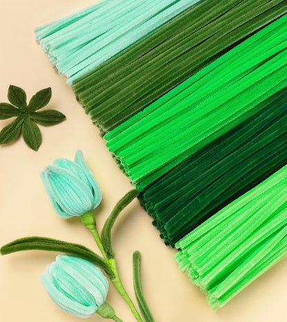 Pipe Cleaners, 200pcs Golden Yellow for Sunflowers, Flower Making Pipe Cleaners, Arts and Craft Supplies, Ideas for Art Project Activity.