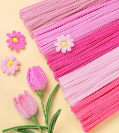 Pipe Cleaners, 200pcs Golden Yellow for Sunflowers, Flower Making Pipe Cleaners, Arts and Craft Supplies, Ideas for Art Project Activity.