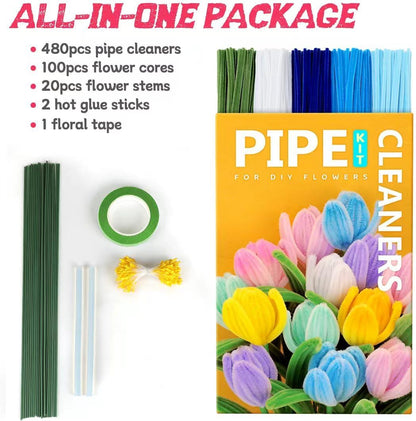 Pipe Cleaners, 200pcs Golden Yellow for Sunflowers, Flower Making Pipe Cleaners, Arts and Craft Supplies, Ideas for Art Project Activity.