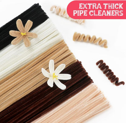 Pipe Cleaners, 200pcs Golden Yellow for Sunflowers, Flower Making Pipe Cleaners, Arts and Craft Supplies, Ideas for Art Project Activity.
