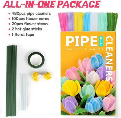 Pipe Cleaners, 200pcs Golden Yellow for Sunflowers, Flower Making Pipe Cleaners, Arts and Craft Supplies, Ideas for Art Project Activity.