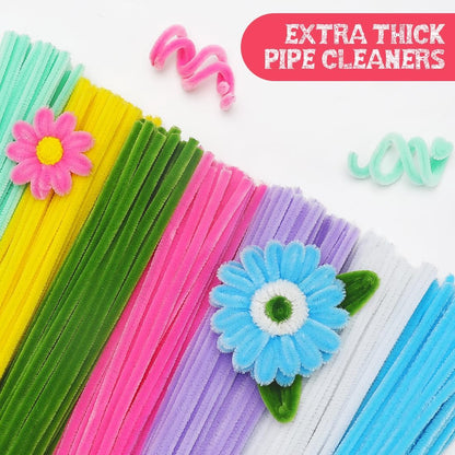 Pipe Cleaners, 200pcs Golden Yellow for Sunflowers, Flower Making Pipe Cleaners, Arts and Craft Supplies, Ideas for Art Project Activity.