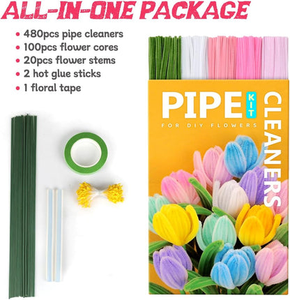 Pipe Cleaners, 200pcs Golden Yellow for Sunflowers, Flower Making Pipe Cleaners, Arts and Craft Supplies, Ideas for Art Project Activity.