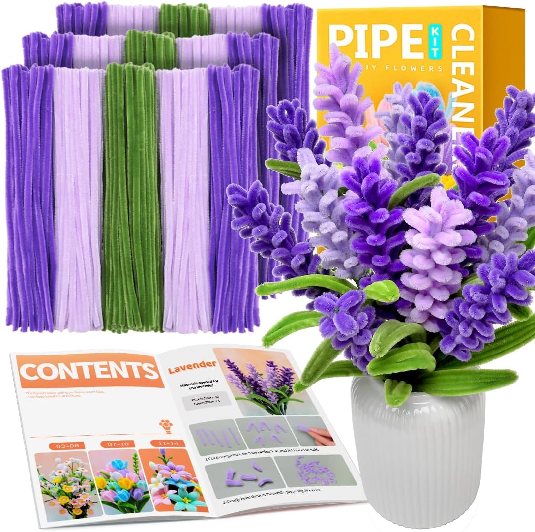 Pipe Cleaners, 200pcs Golden Yellow for Sunflowers, Flower Making Pipe Cleaners, Arts and Craft Supplies, Ideas for Art Project Activity.