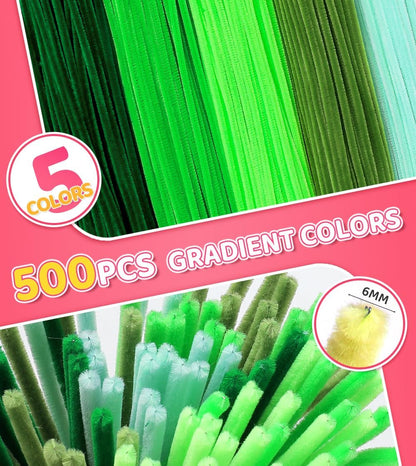 Pipe Cleaners, 200pcs Golden Yellow for Sunflowers, Flower Making Pipe Cleaners, Arts and Craft Supplies, Ideas for Art Project Activity.