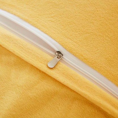Body Pillow Cover Large Fluffy Shaggy Lumbar Full Body Pillowcase 21 x 54 Inches Soft 1 Pack Modern Home Decorative Zipper Closure, Lemon Yellow