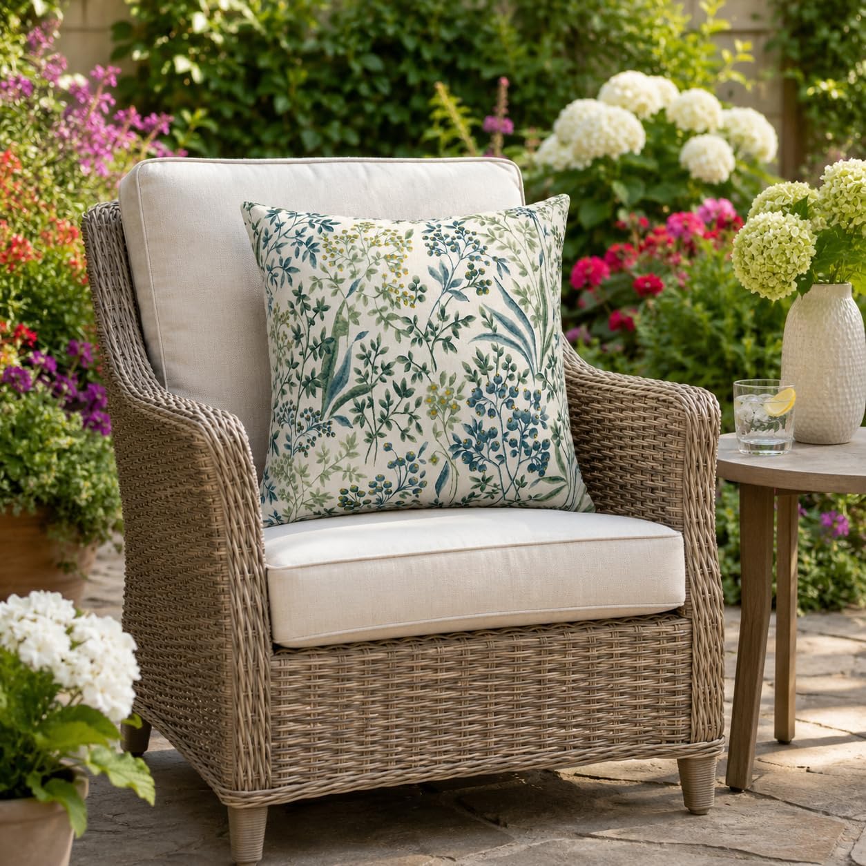 Outdoor Pillows 18×18 Inch | Pack of 2 Waterproof Decorative Throw Pillows with Inserts, Square Pillows for Bed, Couch, Sofa and Patio Furniture