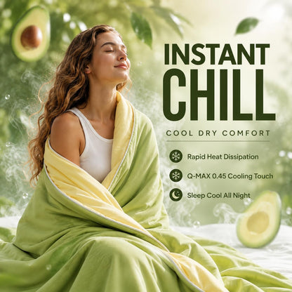 Eastsora Cooling Comforter Queen Size, Cooling Blanket for Hot Sleepers, Q-Max 0.45 Reversible Summer Comforter, Lightweight Breathable Bedding for Night Sweats (Yellow+Green)