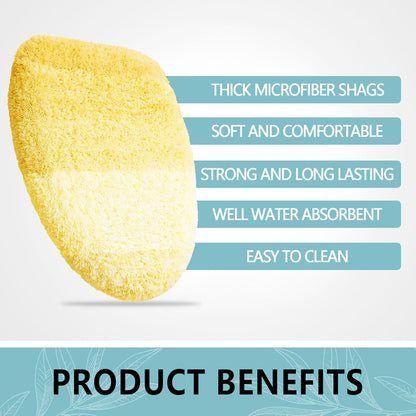 Soft Microfiber Bathroom Toilet Lid Cover, Machine Washable Seat Covers, 17.5 x 15, Stays in Place Rubber Backing, Fits Most Round, Elongated and Oblong Lids, Accessories Decor, Yellow