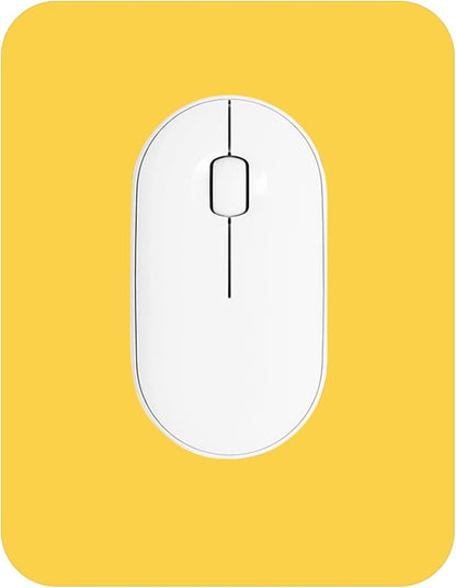 Small Mouse Pad 6 x 8 Inch, Horizontal and Vertical Flexible use. Great for Traveling, Wireless laptops, Keyboard Trays, Offices, etc. (Yellow)