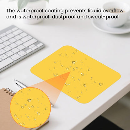 Small Mouse Pad 6 x 8 Inch, Horizontal and Vertical Flexible use. Great for Traveling, Wireless laptops, Keyboard Trays, Offices, etc. (Yellow)