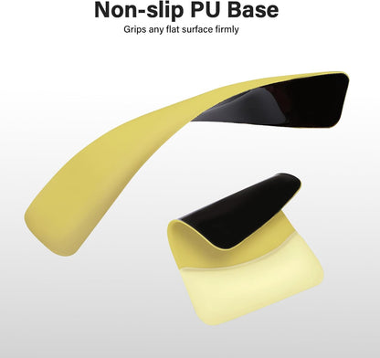 Wrist Rest Support for Mouse Pad&Keyboard Set, Rectangular Ergonomic Mousepad Non-Slip Base Home/Office Pain Relief&Easy Typing Pad with Neoprene Cloth&Raised Silicone Lining, Yellow