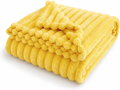 Emotional Support Blanket Yellow Dog Blanket for Dogs, Calming Security Pet Blanket, Polyester Material, Machine washable for Kennels Sofas Beds Car Seats (1, Bright Yellow, 70*100cm/27.55*39.37in)