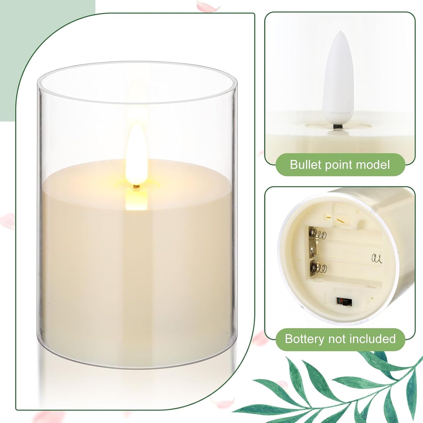 4 Pcs Artificial Lemon Candle Rings Wreaths Decorative Greenery Candle Holder with Yellow Lemons and White Flowers with LED Flameless Candles for Farmhouse Summer Wedding Home Table Centerpiece