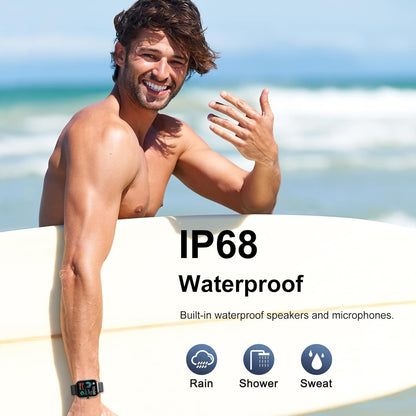 Smart Watch for Men Women (Answer/Make Call), Fitness Watch with Heart Rate/Sleep Monitor/Pedometer/Calories,2026 New Smartwatch IP68 Waterproof,113+ Sports Modes, Activity Tracker for Android iOS