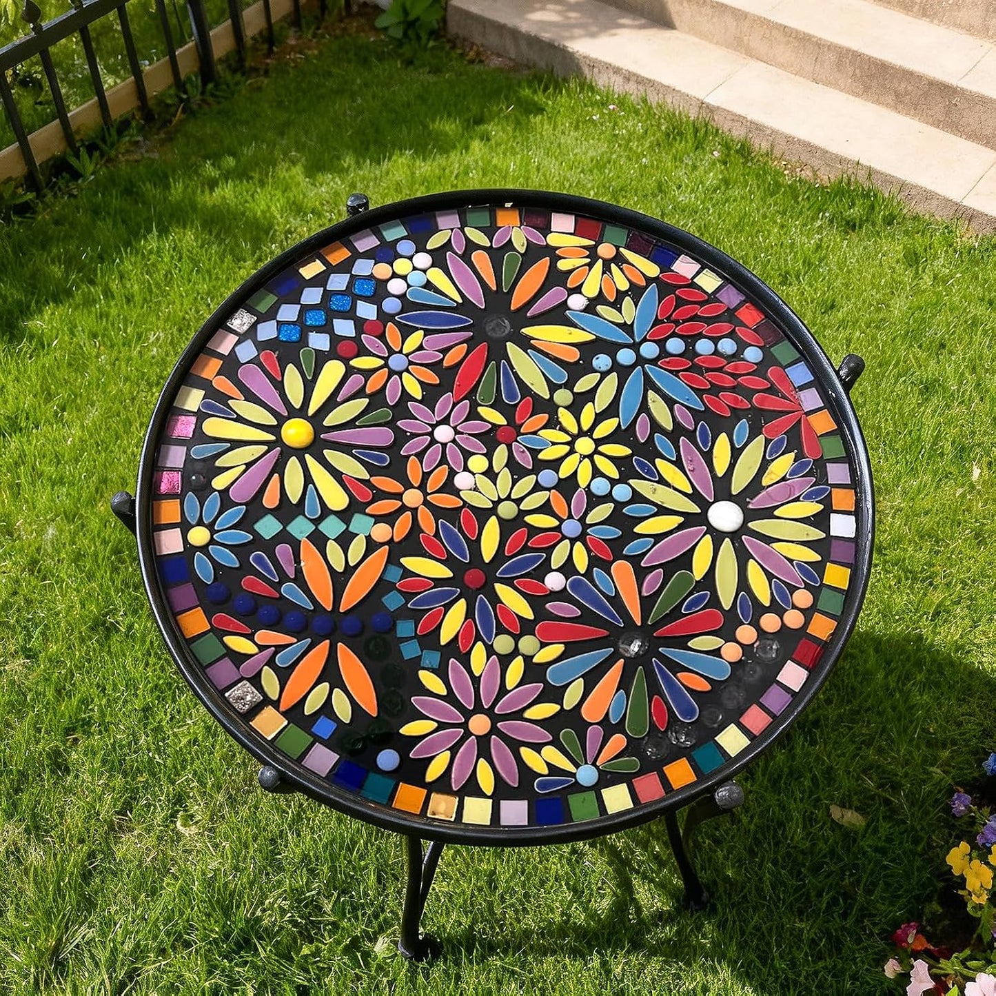 Petal Ceramic Mosaic Tiles for Crafts, 454g Mosaic Tiles Ceramic,Floral Mosaic Craft Supplies for Garden Christmas Decoration