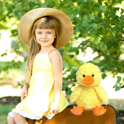 Rose Duck Soft Plush Stuffed Animal Toy, Yellow 9 Inch | Soft Cuddly Plushie Hugger Toy for Boys Girls,Cute Gifts for Kids or Girlfriend,Comfort & Cuddling