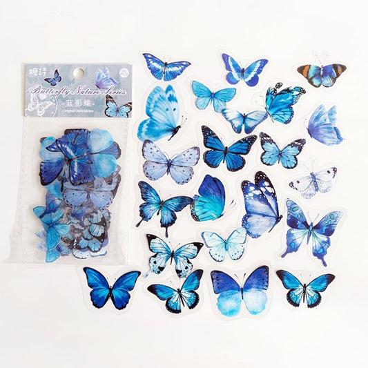 40Pcs Yellow Butterfly Stickers for Scrapbook Junk Journal Water Bottle Diary Gift Wrapping Envelope Laptop Collage Card Making Phone Case Planner DIY Crafts, 20 Designs