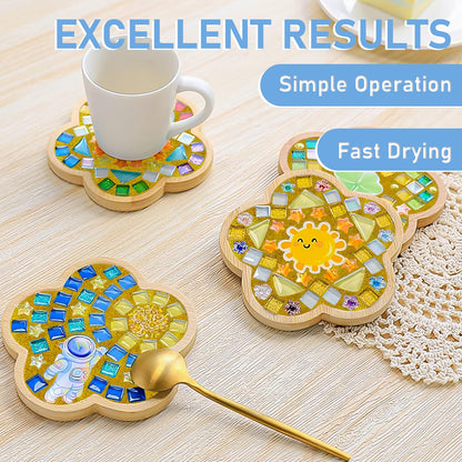 Mosaic Crystal Grout, Mosaics Tile Tools, Mosaic Tile Accessories – Essential for Handmade Grouting and Perfect for DIY Craft Projects (Yellow, 8.8oz)