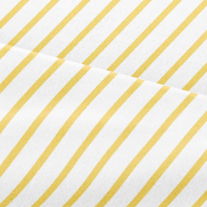 Yellow Pencil Striped Sheets – 1 Flat & 1 Fitted Sheet & 2 Pillowcases w/ Deep Pockets – Cozy, Wrinkle Resistant - Ultra-Soft, Comfy, Breathable & Cooling – Luxury Pinstripe Bedding - Cal King Size