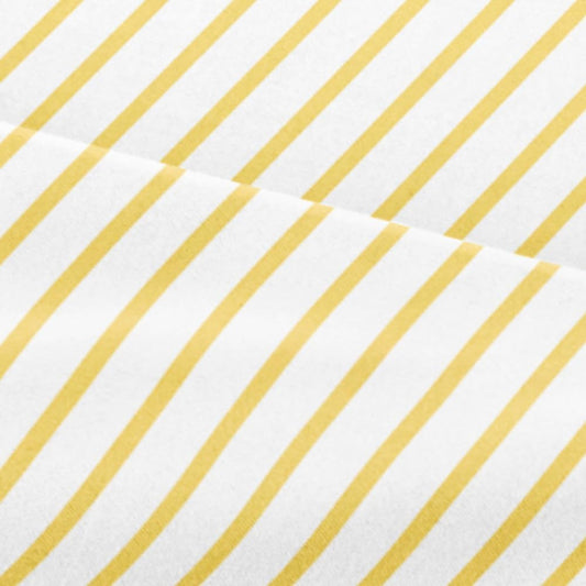 Yellow Pencil Striped Sheets – 1 Flat & 1 Fitted Sheet & 2 Pillowcases w/ Deep Pockets – Cozy, Wrinkle Resistant - Ultra-Soft, Comfy, Breathable & Cooling – Luxury Pinstripe Bedding - Cal King Size