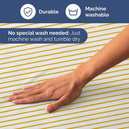 Yellow Pencil Striped Sheets – 1 Flat & 1 Fitted Sheet & 2 Pillowcases w/ Deep Pockets – Cozy, Wrinkle Resistant - Ultra-Soft, Comfy, Breathable & Cooling – Luxury Pinstripe Bedding - Cal King Size