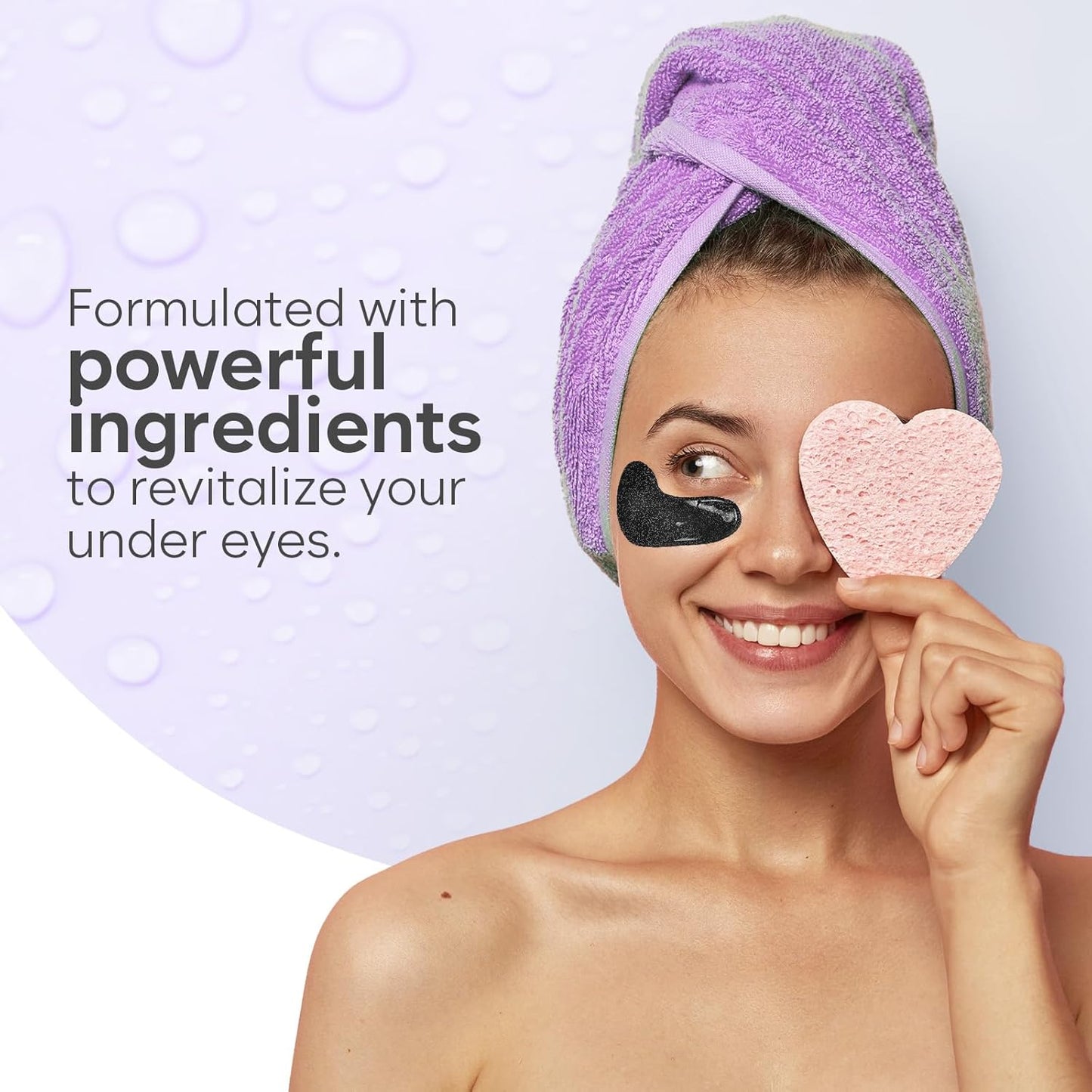 Daytime Under Eye Patches for Puffy Eyes and Dark Circles, Gel Eye Masks with Caffeine, Collagen & Vitamin C, Deeply Moisturizing, Bachelorette Party Favors, Anti Wrinkle Patches (30 Pairs)