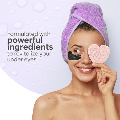 Daytime Under Eye Patches for Puffy Eyes and Dark Circles, Gel Eye Masks with Caffeine, Collagen & Vitamin C, Deeply Moisturizing, Bachelorette Party Favors, Anti Wrinkle Patches (30 Pairs)