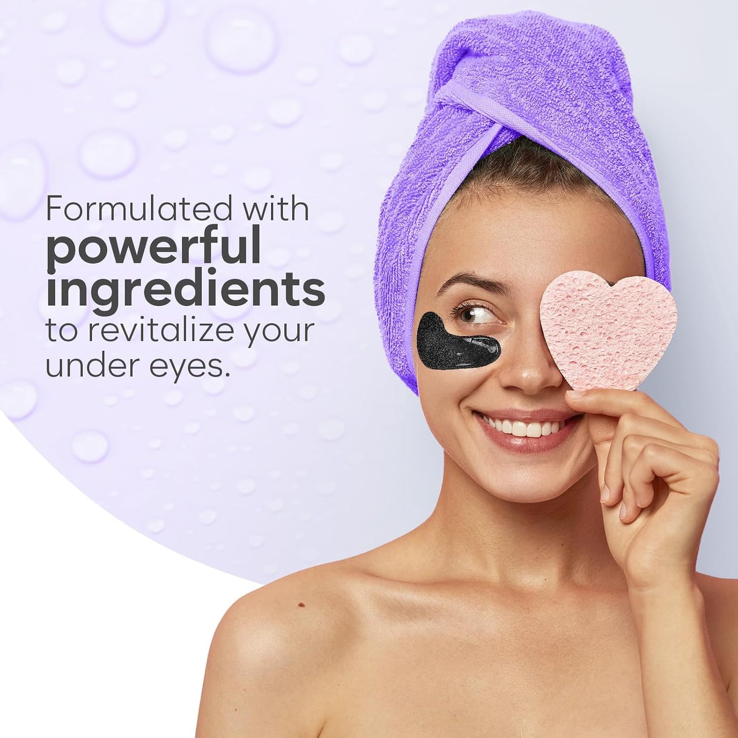 Daytime Under Eye Patches for Puffy Eyes and Dark Circles, Gel Eye Masks with Caffeine, Collagen & Vitamin C, Deeply Moisturizing, Bachelorette Party Favors, Anti Wrinkle Patches (30 Pairs)