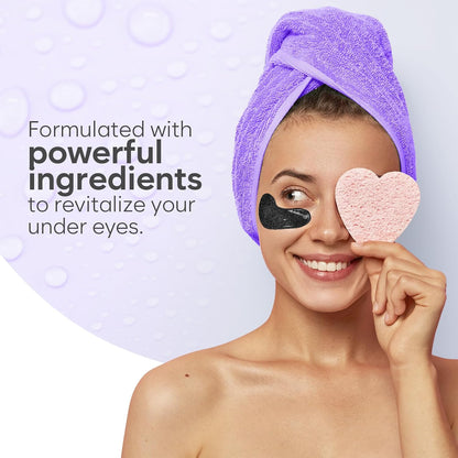 Daytime Under Eye Patches for Puffy Eyes and Dark Circles, Gel Eye Masks with Caffeine, Collagen & Vitamin C, Deeply Moisturizing, Bachelorette Party Favors, Anti Wrinkle Patches (30 Pairs)