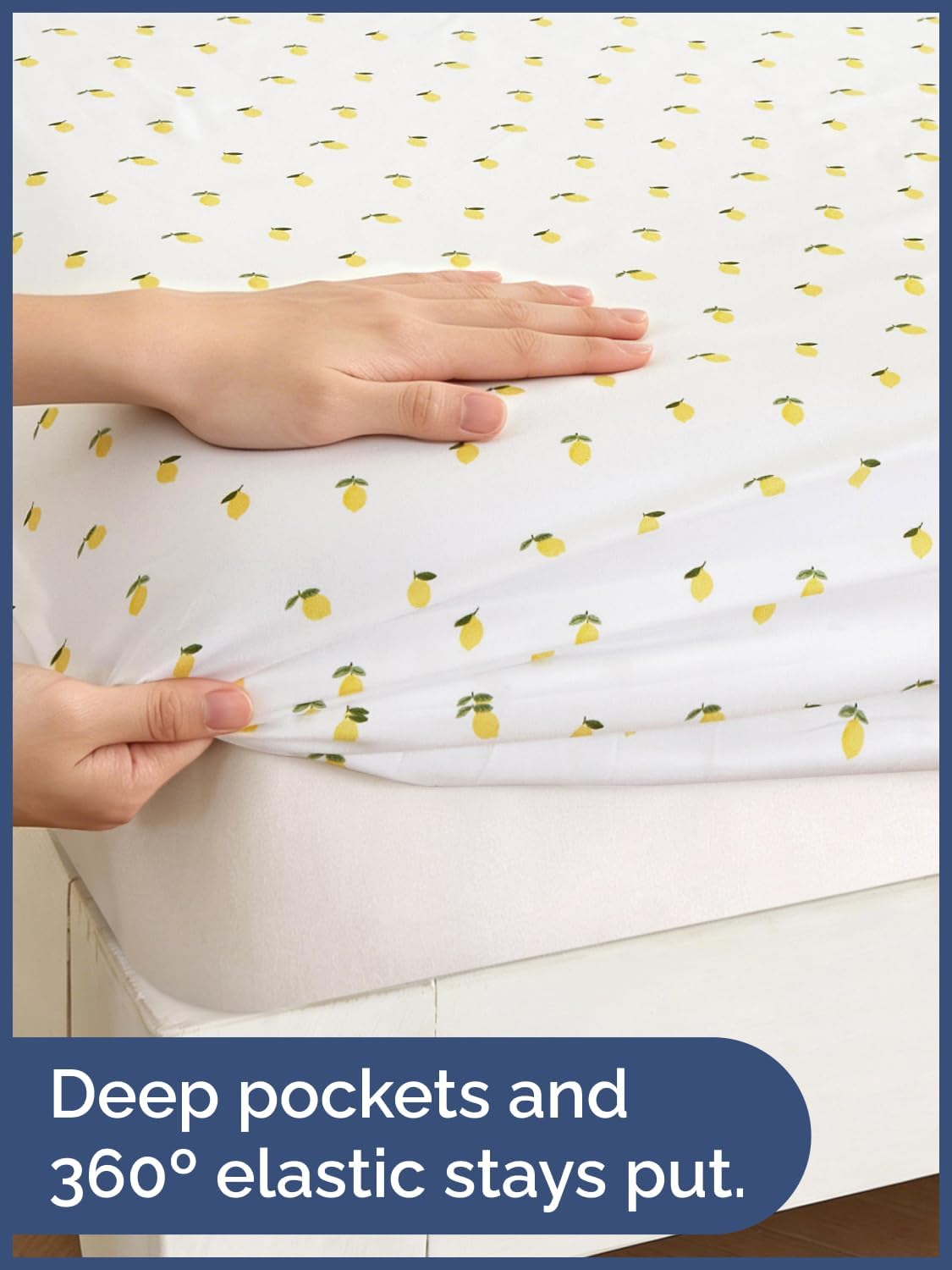 Kids Full Size Lemon Bed Sheets - 4 Piece Kids Lemon Sheet Set - Citrus Fruity Bedding - Ultra-Soft, Cute & Cozy - Breathable & Machine Washable - Colorful Bed Set for Boys, Girls, Teens & Toddlers