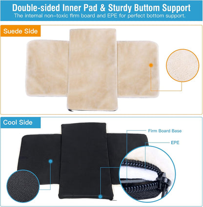 Pet Carrier Airline Approved, 4 Sides Expandable Cat Carrier Bag with Removable Fleece Pad, Large Soft Sided Pet Travel Carrier, Dog Carrier for Cats, Puppy and Small Dogs