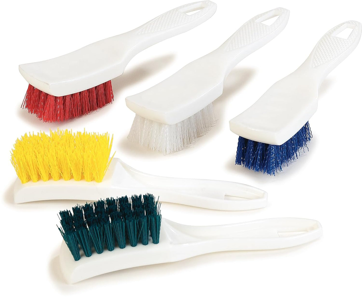 41395EC04 Plastic Scrub Brush, Detail Brush, Kitchen Brush with Hanging Hole for Cleaning, 7 Inches, Yellow