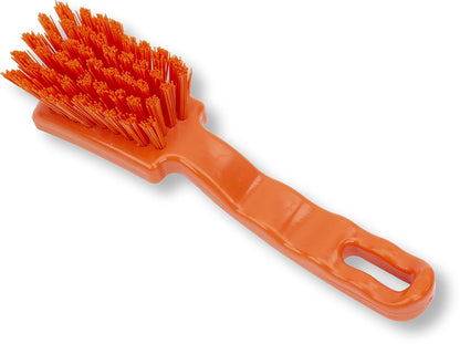 41395EC04 Plastic Scrub Brush, Detail Brush, Kitchen Brush with Hanging Hole for Cleaning, 7 Inches, Yellow