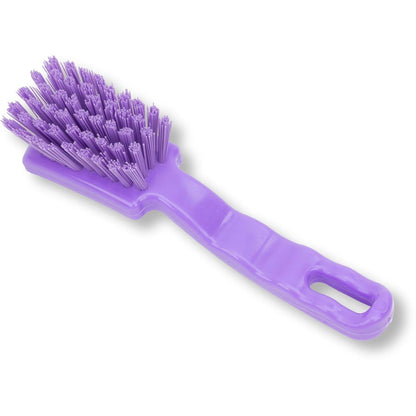 41395EC04 Plastic Scrub Brush, Detail Brush, Kitchen Brush with Hanging Hole for Cleaning, 7 Inches, Yellow