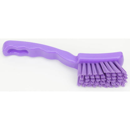 41395EC04 Plastic Scrub Brush, Detail Brush, Kitchen Brush with Hanging Hole for Cleaning, 7 Inches, Yellow