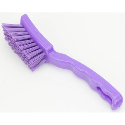 41395EC04 Plastic Scrub Brush, Detail Brush, Kitchen Brush with Hanging Hole for Cleaning, 7 Inches, Yellow