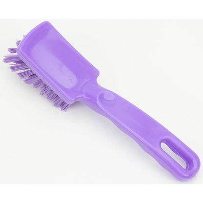 41395EC04 Plastic Scrub Brush, Detail Brush, Kitchen Brush with Hanging Hole for Cleaning, 7 Inches, Yellow
