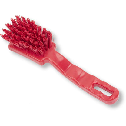 41395EC04 Plastic Scrub Brush, Detail Brush, Kitchen Brush with Hanging Hole for Cleaning, 7 Inches, Yellow