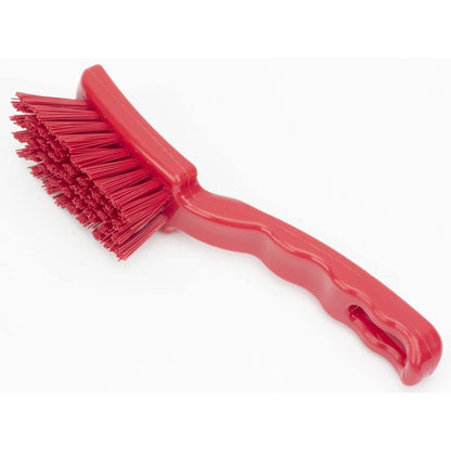 41395EC04 Plastic Scrub Brush, Detail Brush, Kitchen Brush with Hanging Hole for Cleaning, 7 Inches, Yellow