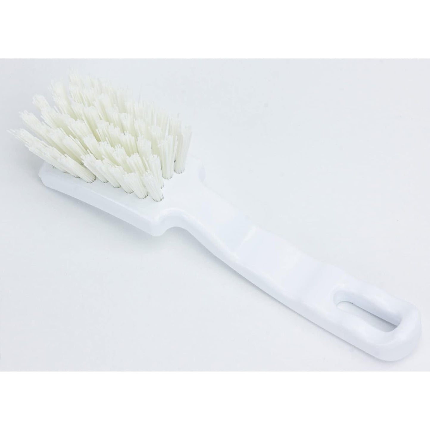 41395EC04 Plastic Scrub Brush, Detail Brush, Kitchen Brush with Hanging Hole for Cleaning, 7 Inches, Yellow