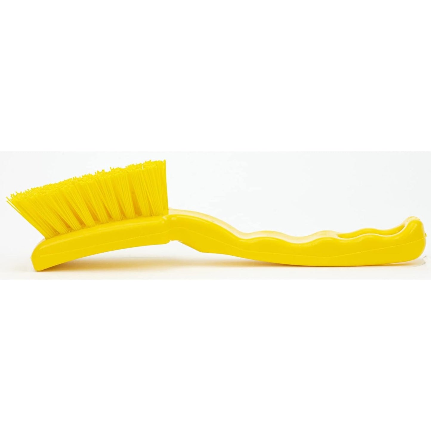 41395EC04 Plastic Scrub Brush, Detail Brush, Kitchen Brush with Hanging Hole for Cleaning, 7 Inches, Yellow