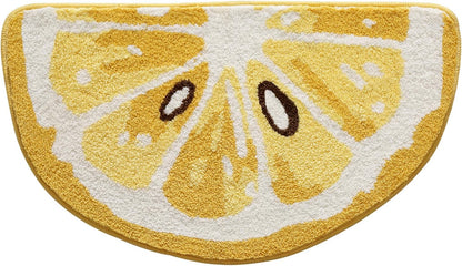 Fruit Bath Mats Cute Bathroom Rugs, Particularly Absorbent, Very Soft, and Dry Fast that Fits for Kid's Room, Bathroom or Other Room, 17.7" x 31.5", Lemon