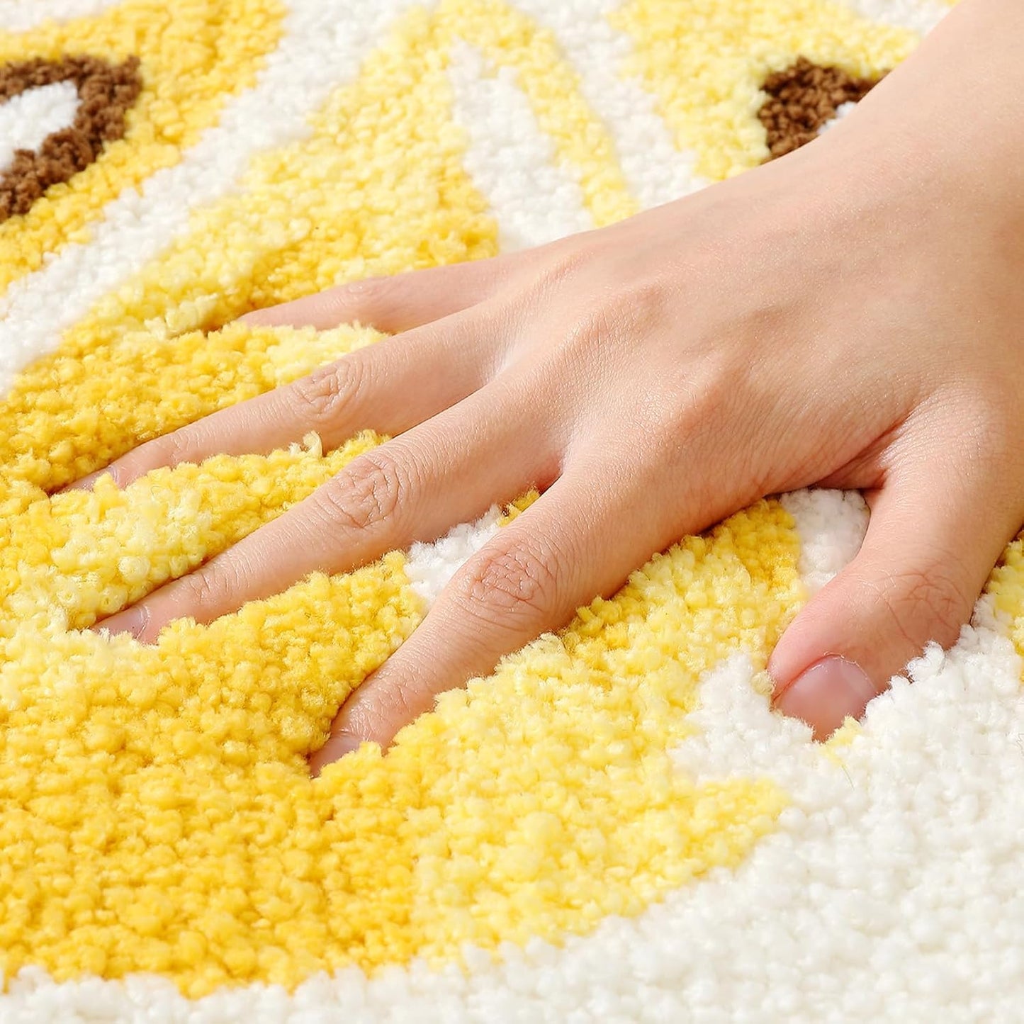 Fruit Bath Mats Cute Bathroom Rugs, Particularly Absorbent, Very Soft, and Dry Fast that Fits for Kid's Room, Bathroom or Other Room, 17.7" x 31.5", Lemon
