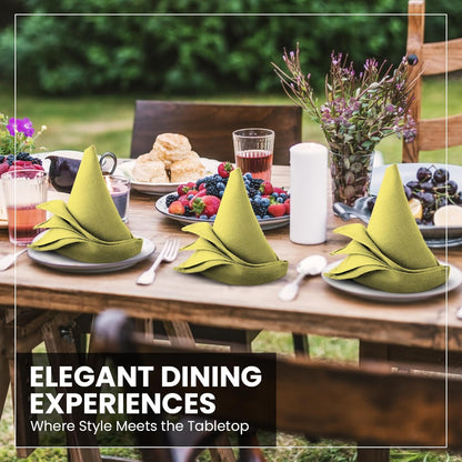 Cloth Napkins Set of 12 100% Cotton Everyday Reusable Square Napkins Cloth Washable, Dinner, Party, Wedding, Restaurant, Kitchen, Hotel (Lemon Yellow, 18'' X 18'')