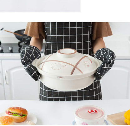 Oven Mitts and Potholders BBQ Gloves-Oven Mitts and Pot Holders with Recycled Infill Silicone Non-Slip Cooking Gloves for Cooking Baking Grilling (4-Piece Set,Yellow)