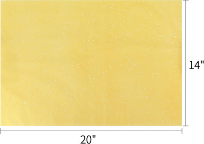 120 Sheets 20"x14" Yellow Tissue Paper for Gift Bags Packaging Glitter Art Tissue Paper for Crafts