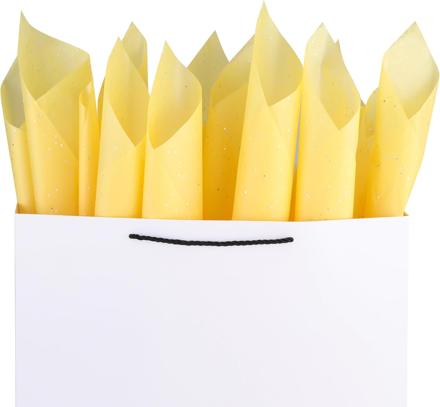 120 Sheets 20"x14" Yellow Tissue Paper for Gift Bags Packaging Glitter Art Tissue Paper for Crafts